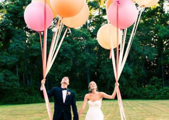 Свадебные большие шары